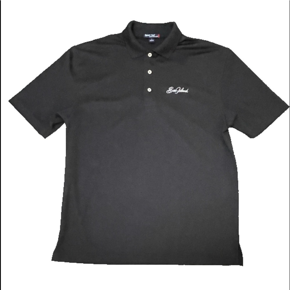 Black Sport-Tek by Port Authority Polo shirt with Sea Island logo